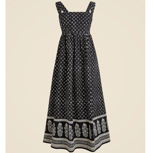NWT! J. CREW Squareneck Midi Dress in Block Print Size Small - Picture 2 of 8